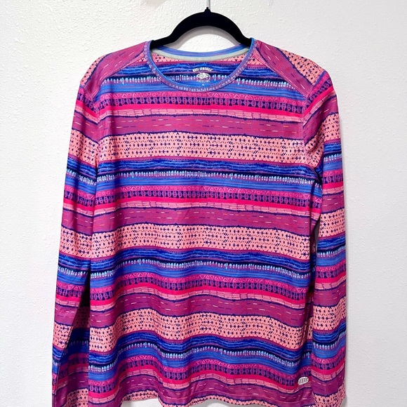 Colorful Striped Long Sleeve performance outfitter Top XL - Picture 1 of 6
